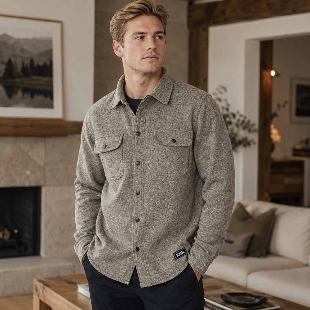 NWT Men's Eddie Bauer Brown‎ Sweater Fleece Shirt Jacket Shacket S